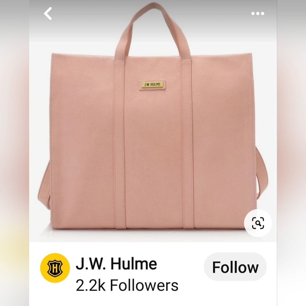 J.W. Hulme SELBY SHOPPER tote II leather with inside laptop sleeve